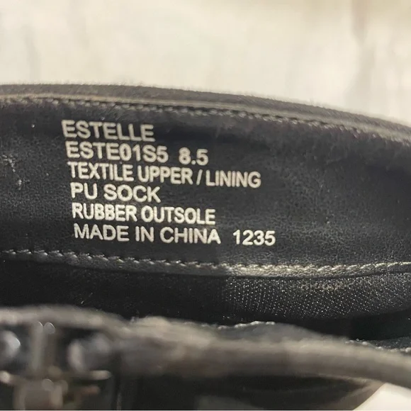 Betsey Johnson Estelle Black Embroidered Flower Boots Heels Size 8.5 Whimsigoth - Picture 10 of 13